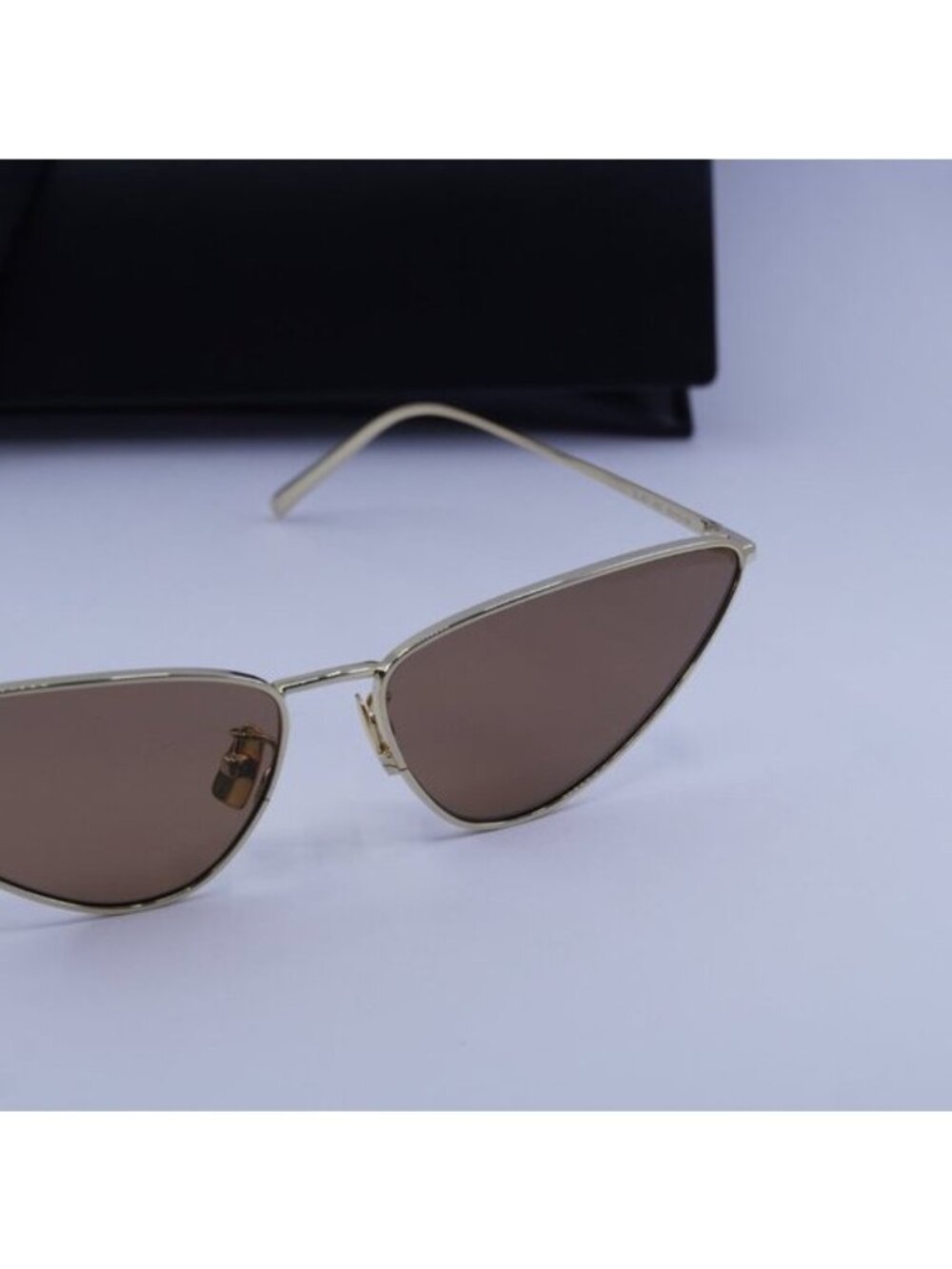 Saint Laurent SL487 003 Cat Eye Sunglasses - Gold/Brown - Picture 3 of 10